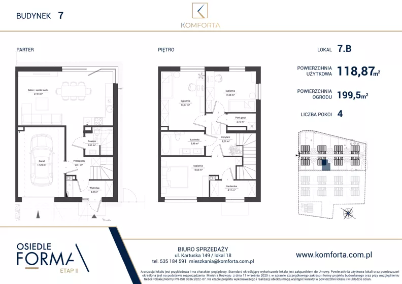 Dom 118,87 m², oferta nr 7.B, Osiedle Forma Etap II, Gdańsk, Olszynka, ul. Zawodzie