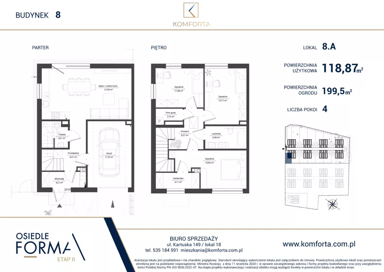 Dom 118,87 m², oferta nr 8.A, Osiedle Forma Etap II, Gdańsk, Olszynka, ul. Zawodzie