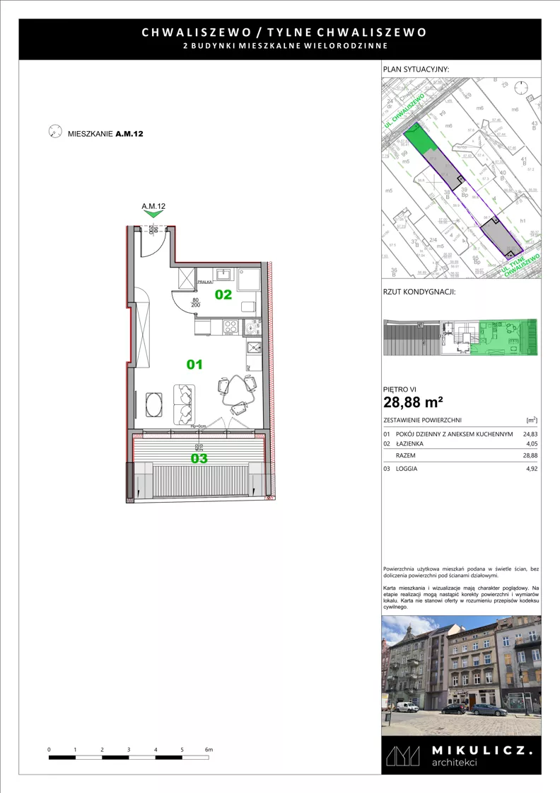 1 pokój, apartament 28,88 m², piętro 6, oferta nr A12, Fifna Kamienica, Poznań, Stare Miasto, Chwaliszewo, ul. Chwaliszewo