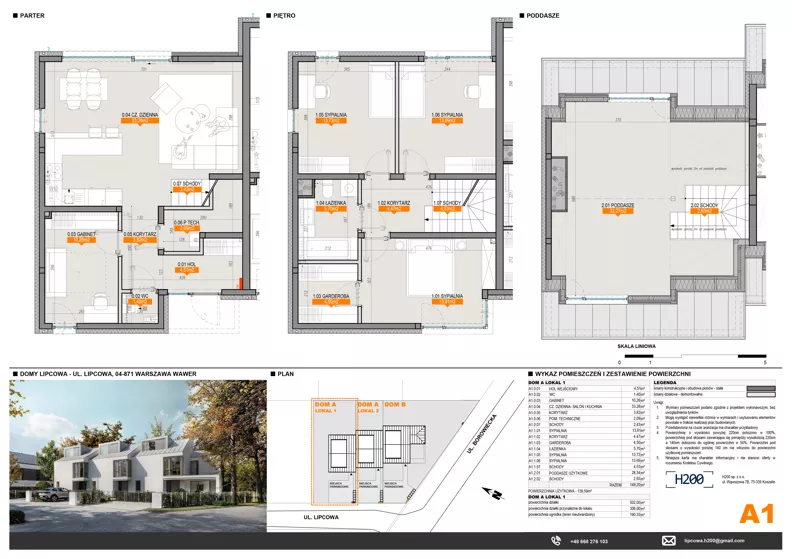 Dom 139,59 m², oferta nr A1, Domy Lipcowa, Warszawa, Wawer, Nadwiśle, ul.Lipcowa
