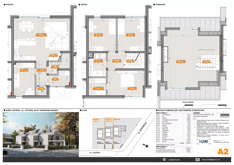Dom 136,11 m², oferta nr A2, Domy Lipcowa, Warszawa, Wawer, Nadwiśle, ul.Lipcowa