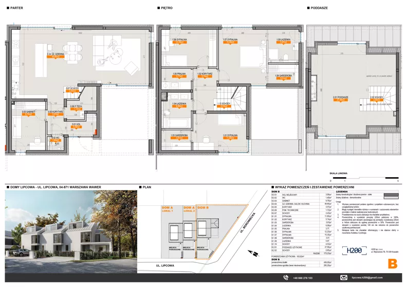 Dom 163,62 m², oferta nr B, Domy Lipcowa, Warszawa, Wawer, Nadwiśle, ul.Lipcowa