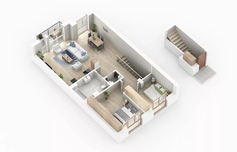 3 pokoje, mieszkanie 76,58 m², piętro 1, oferta nr 59-2, Błonie Bosco, Błonie, ul. Graniczna