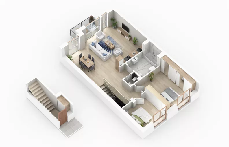 3 pokoje, mieszkanie 76,58 m², piętro 1, oferta nr 21-2, Błonie Bosco, Błonie, ul. Graniczna