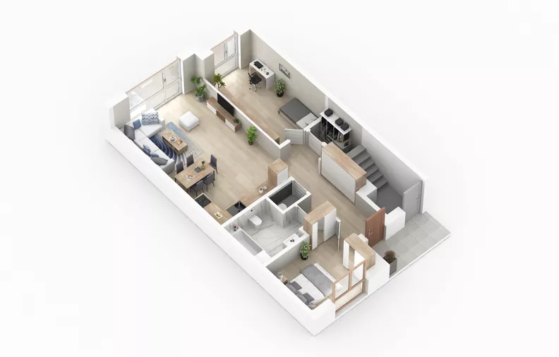 3 pokoje, mieszkanie 67,17 m², parter, oferta nr 59-1, Błonie Bosco, Błonie, ul. Graniczna