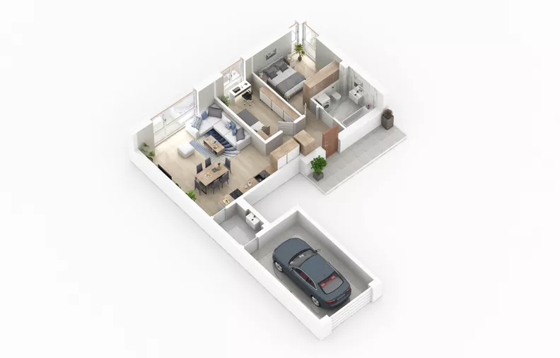 3 pokoje, mieszkanie 76,86 m², parter, oferta nr 23-1, Błonie Bosco, Błonie, ul. Graniczna