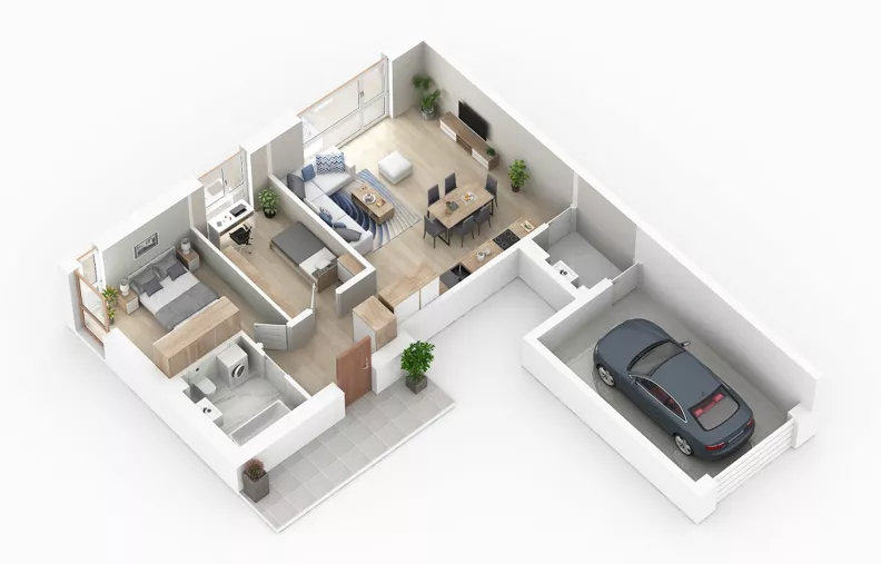 3 pokoje, mieszkanie 76,86 m², parter, oferta nr 18-1, Błonie Bosco, Błonie, ul. Graniczna