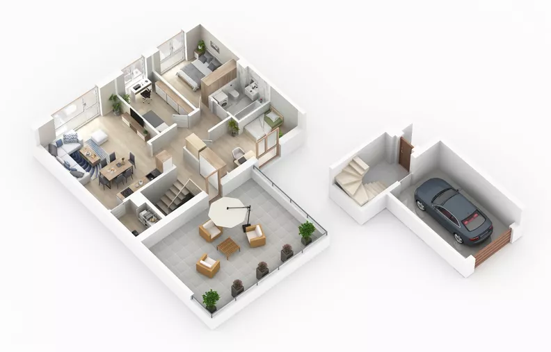 4 pokoje, mieszkanie 91,31 m², piętro 1, oferta nr 60-2, Błonie Bosco, Błonie, ul. Graniczna