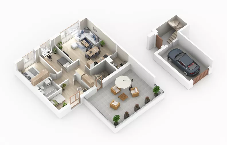 4 pokoje, mieszkanie 91,31 m², piętro 1, oferta nr 61-2, Błonie Bosco, Błonie, ul. Graniczna