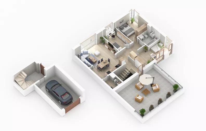 4 pokoje, mieszkanie 91,36 m², piętro 1, oferta nr 64-2, Błonie Bosco, Błonie, ul. Graniczna
