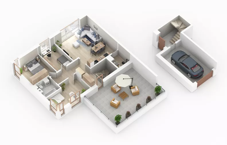 4 pokoje, mieszkanie 91,36 m², piętro 1, oferta nr 18-2, Błonie Bosco, Błonie, ul. Graniczna