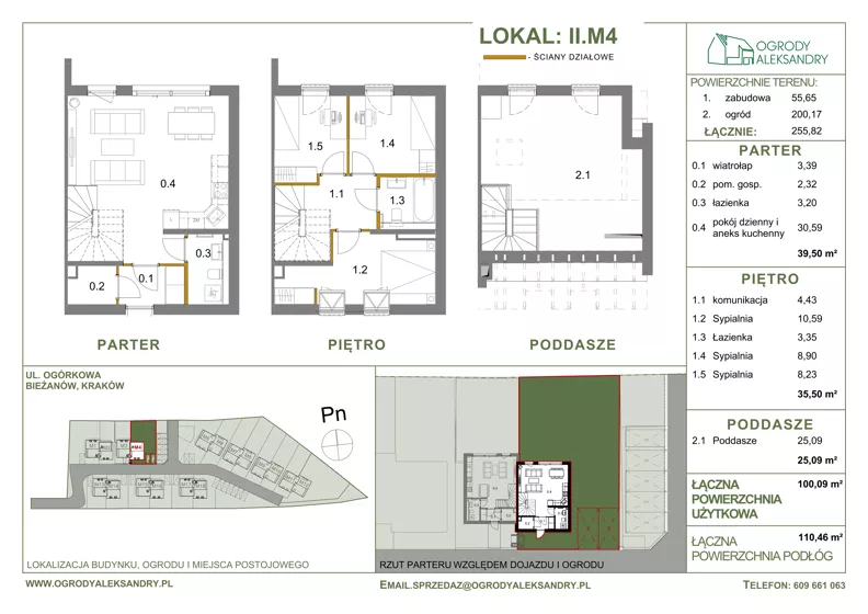 Dom 100,09 m², oferta nr M4, Ogrody Aleksandry, Kraków, Bieżanów-Prokocim, ul. Ogórkowa