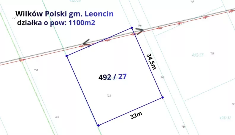 Działka 1 100,00 m², oferta nr , REMAX-175-GS-BEST, Wilków Polski