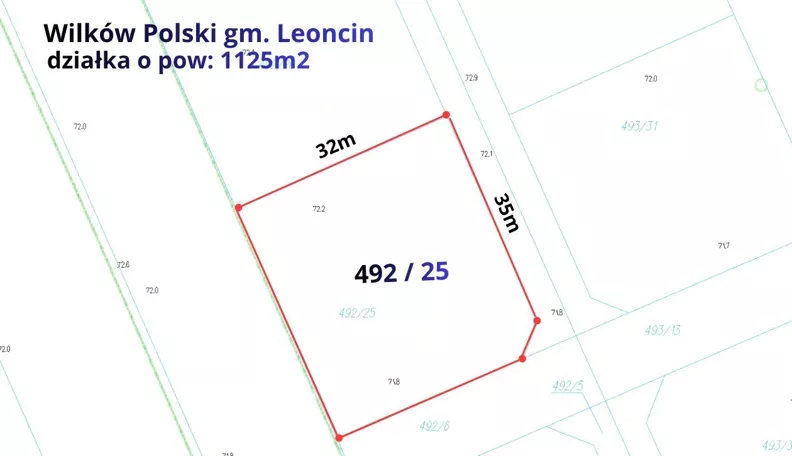 Działka 1 125,00 m², oferta nr , REMAX-174-GS-BEST, Wilków Polski