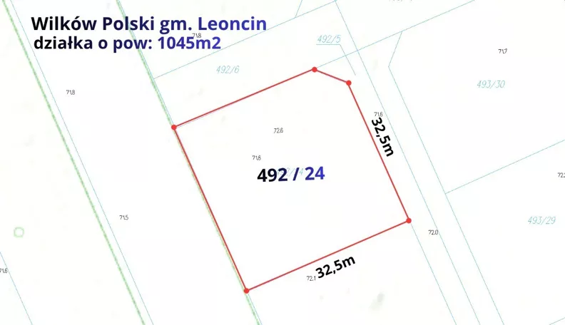 Działka 1 045,00 m², oferta nr , REMAX-173-GS-BEST, Wilków Polski