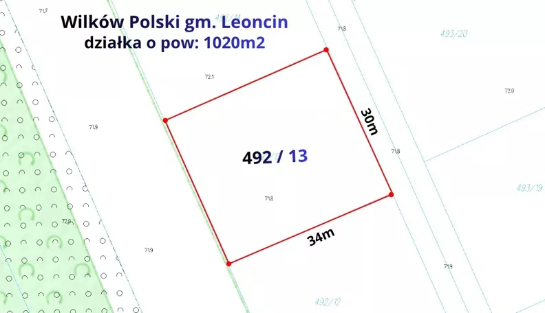 Działka 1 020,00 m², oferta nr , REMAX-170-GS-BEST, Wilków Polski