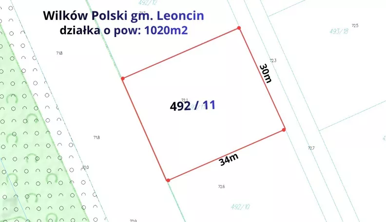 Działka 1 020,00 m², oferta nr , REMAX-168-GS-BEST, Wilków Polski
