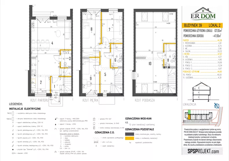 Dom 137,05 m², oferta nr 39/2, Osiedle Skłodowska, Marki, ul. Skłodowska 39-47