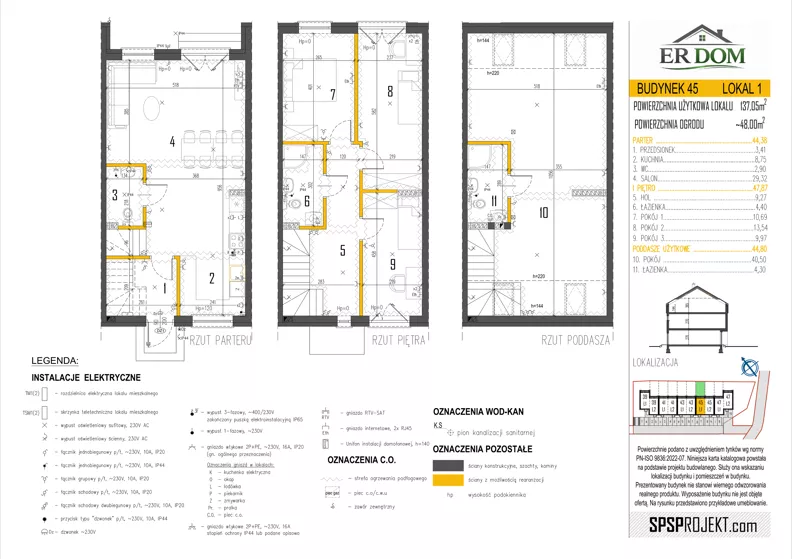 Dom 137,05 m², oferta nr 45/1, Osiedle Skłodowska, Marki, ul. Skłodowska 39-47