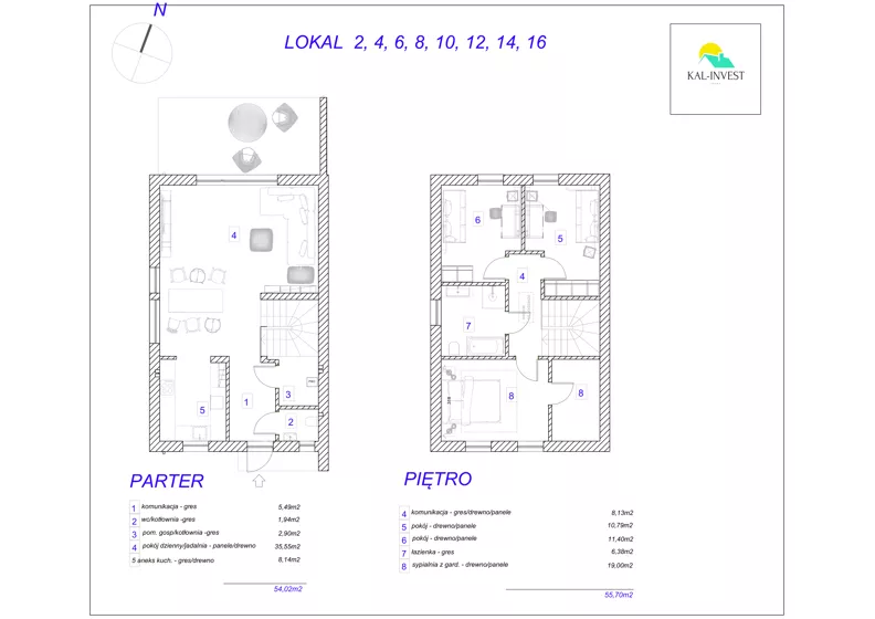 Dom 109,72 m², oferta nr L2, Osiedle Rajskie, Wysogotowo, ul. Rajska