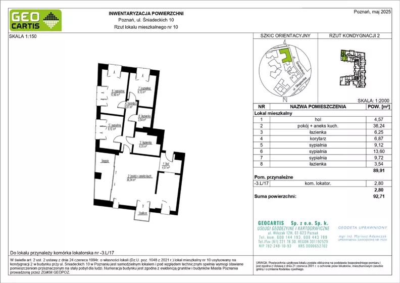 4 pokoje, apartament 89,91 m², piętro 1, oferta nr A.02.09, Perfumiarnia 2, Poznań, Św. Łazarz, Łazarz, ul. Śniadeckich 10