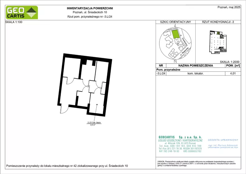 4 pokoje, apartament 105,84 m², piętro 5, oferta nr A.06.39, Perfumiarnia 2, Poznań, Św. Łazarz, Łazarz, ul. Śniadeckich 10