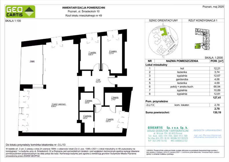 4 pokoje, apartament 127,41 m², parter, oferta nr B.01.06, Perfumiarnia 2, Poznań, Św. Łazarz, Łazarz, ul. Śniadeckich 10