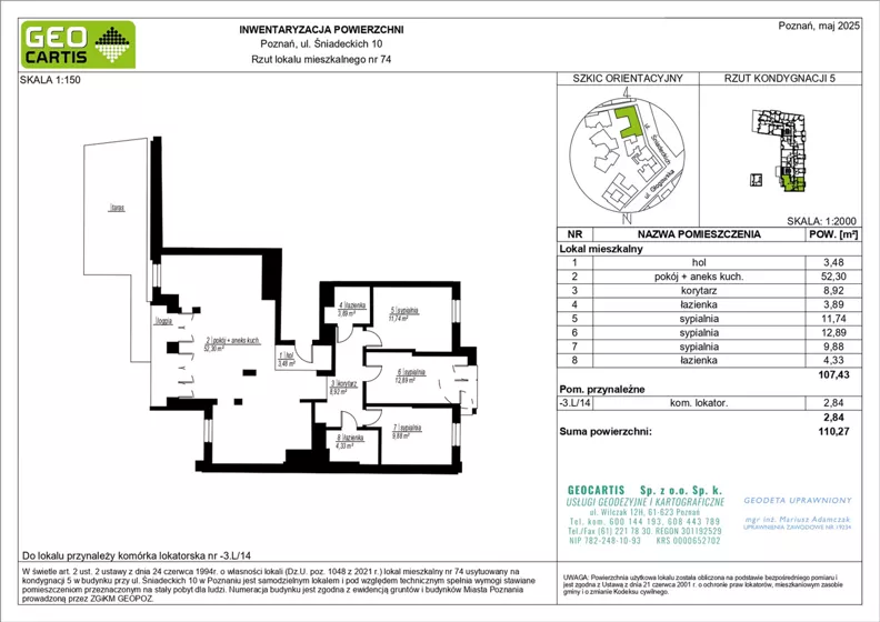 4 pokoje, apartament 107,43 m², piętro 4, oferta nr B.05.35, Perfumiarnia 2, Poznań, Św. Łazarz, Łazarz, ul. Śniadeckich 10