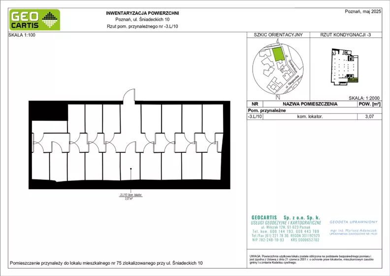 4 pokoje, apartament 94,40 m², piętro 5, oferta nr B.06.36, Perfumiarnia 2, Poznań, Św. Łazarz, Łazarz, ul. Śniadeckich 10