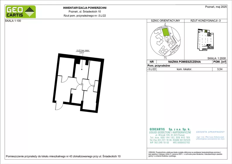 3 pokoje, apartament 93,59 m², piętro 5, oferta nr A.06.40, Perfumiarnia 2, Poznań, Św. Łazarz, Łazarz, ul. Śniadeckich 10