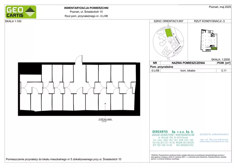 3 pokoje, apartament 71,41 m², parter, oferta nr A.01.05, Perfumiarnia 2, Poznań, Św. Łazarz, Łazarz, ul. Śniadeckich 10
