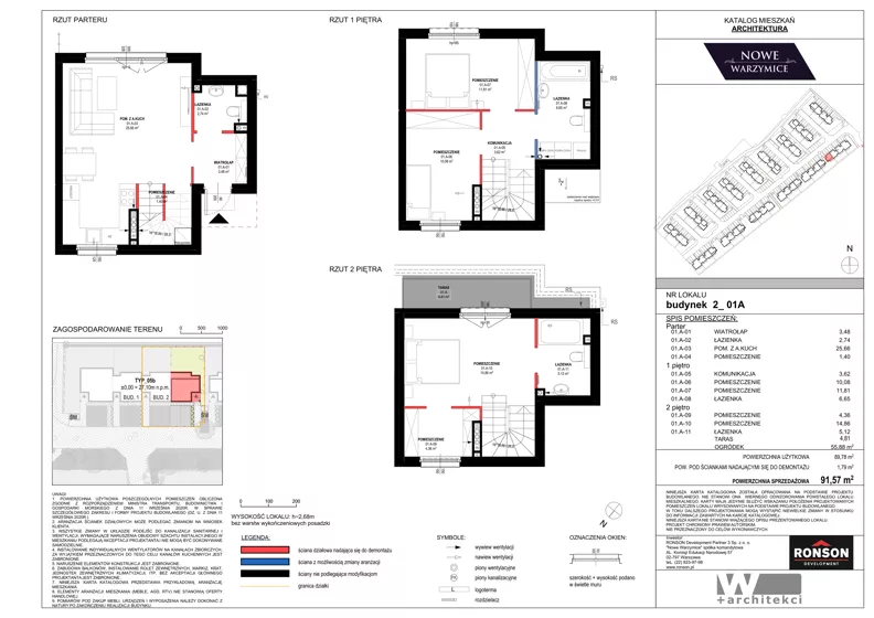 Dom 91,72 m², oferta nr 2_01A, Nowe Warzymice V, Rajkowo, ul. Spacerowa