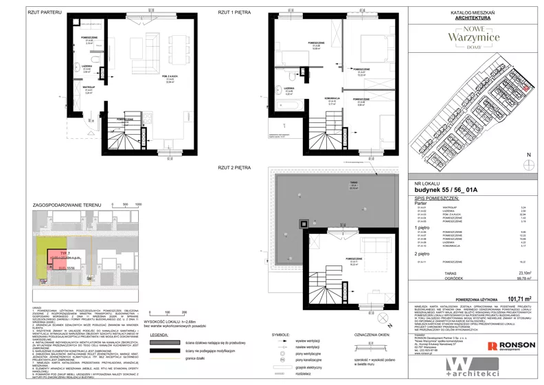 Dom 101,71 m², oferta nr 55_01A, Nowe Warzymice VII, Rajkowo, ul. Spacerowa