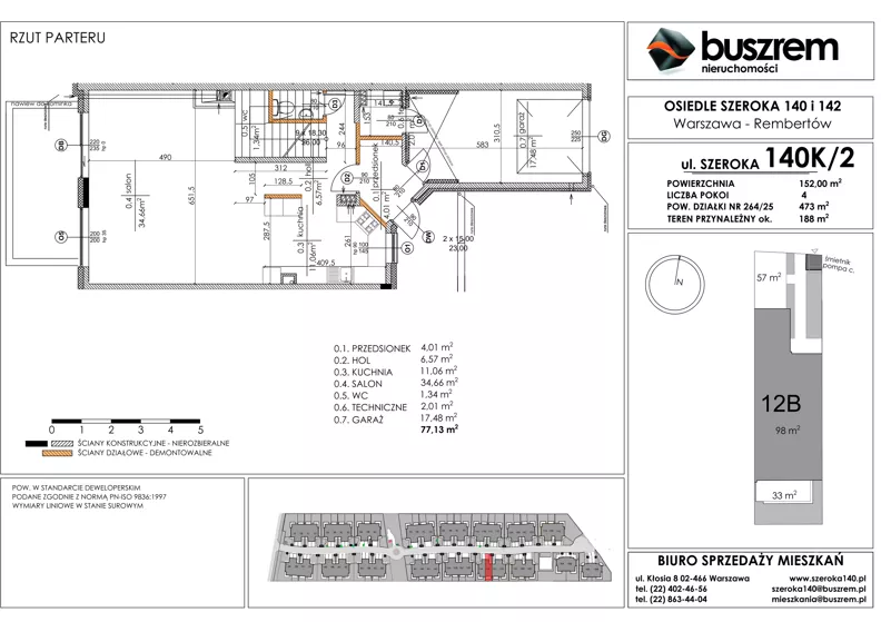 Dom 152,00 m², oferta nr 12B, Osiedle Szeroka 140, Warszawa, Rembertów, ul. Szeroka 140