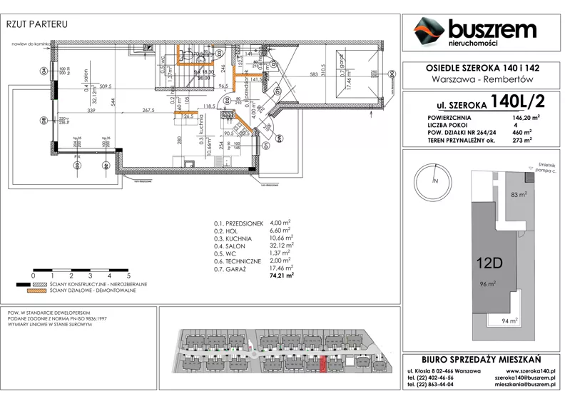 Dom 146,20 m², oferta nr 12D, Osiedle Szeroka 140, Warszawa, Rembertów, ul. Szeroka 140