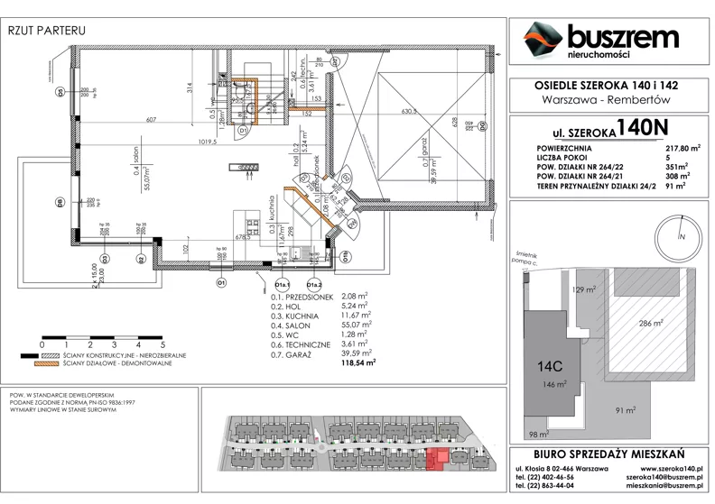 Dom 217,80 m², oferta nr 14C, Osiedle Szeroka 140, Warszawa, Rembertów, ul. Szeroka 140
