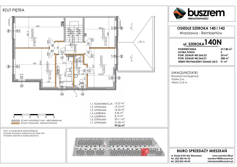 Dom 217,80 m², oferta nr 14C, Osiedle Szeroka 140, Warszawa, Rembertów, ul. Szeroka 140