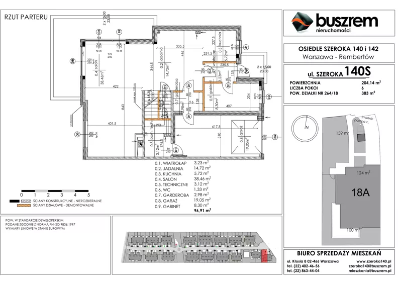 Dom 204,14 m², oferta nr 18A, Osiedle Szeroka 140, Warszawa, Rembertów, ul. Szeroka 140