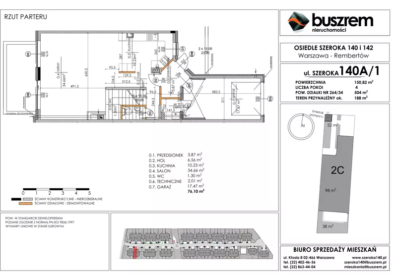 Dom 150,82 m², oferta nr 2C, Osiedle Szeroka 140, Warszawa, Rembertów, ul. Szeroka 140