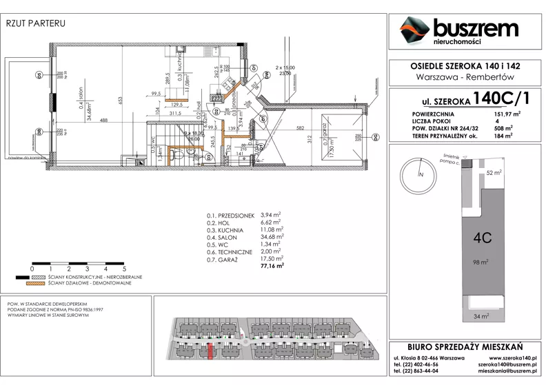 Dom 151,97 m², oferta nr 4C, Osiedle Szeroka 140, Warszawa, Rembertów, ul. Szeroka 140