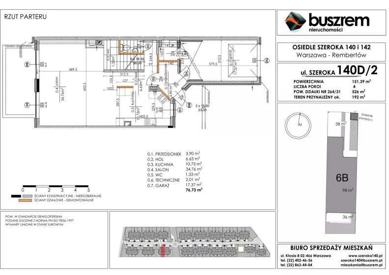 Dom 151,39 m², oferta nr 6B, Osiedle Szeroka 140, Warszawa, Rembertów, ul. Szeroka 140