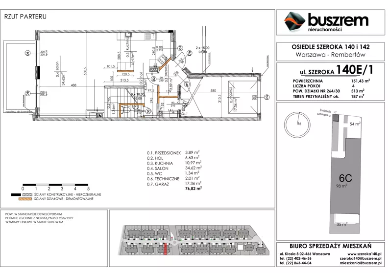 Dom 151,43 m², oferta nr 6C, Osiedle Szeroka 140, Warszawa, Rembertów, ul. Szeroka 140