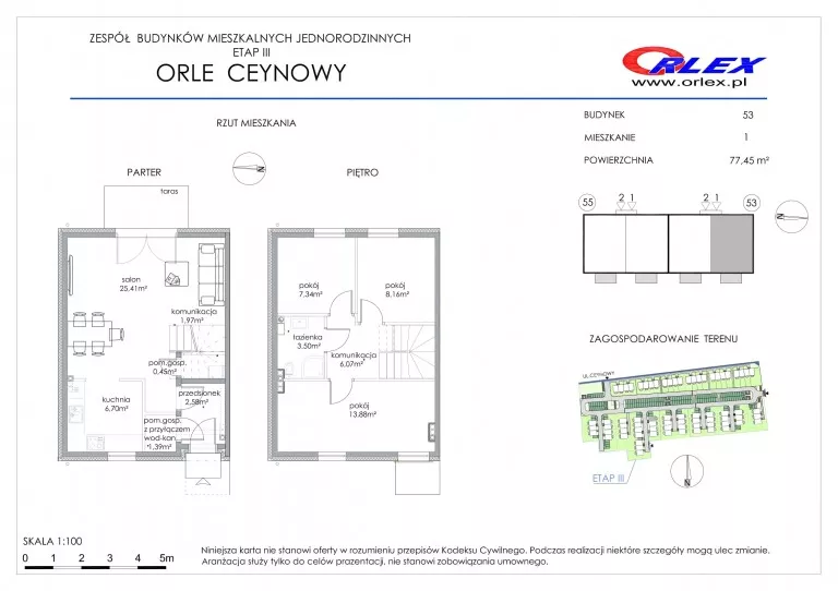 Dom 77,45 m², oferta nr 53/1, Orle, Orle, ul. Ceynowy