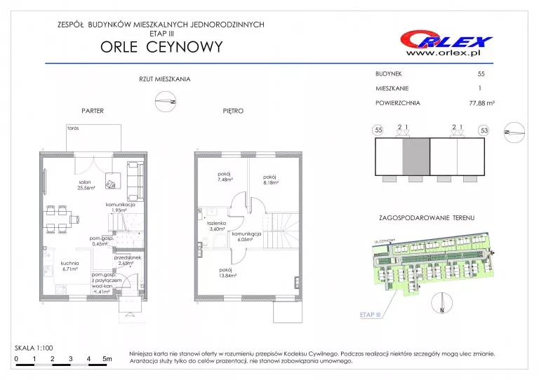 Dom 77,88 m², oferta nr 55/1, Orle, Orle, ul. Ceynowy
