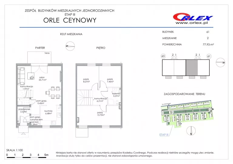 Dom 77,93 m², oferta nr 61/2, Orle, Orle, ul. Ceynowy