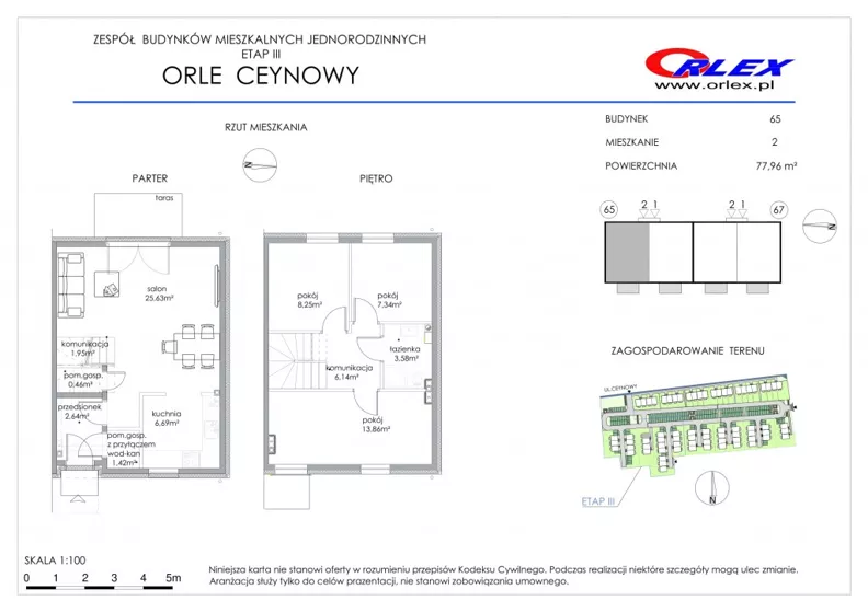Dom 77,96 m², oferta nr 65/2, Orle, Orle, ul. Ceynowy