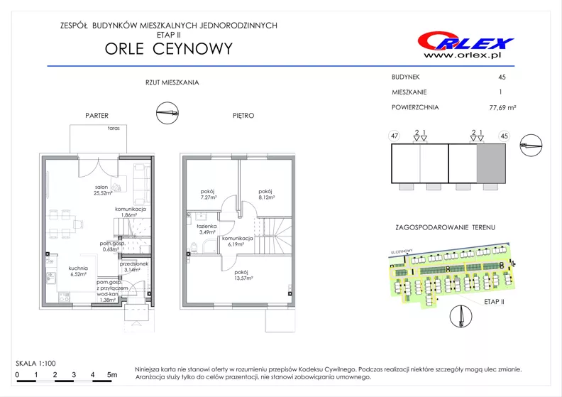 Dom 77,69 m², oferta nr 45/1, Orle, Orle, ul. Ceynowy