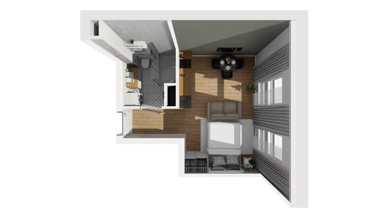 Lokal użytkowy 26,17 m², oferta nr A/201, Esencja - lokale usługowe, Gdańsk, Śródmieście, Dolne Miasto, ul. Kamienna Grobla / Jałmużnicza