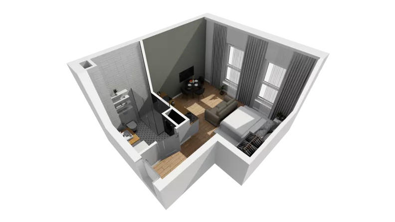 Lokal użytkowy 26,17 m², oferta nr A/201, Esencja - lokale usługowe, Gdańsk, Śródmieście, Dolne Miasto, ul. Kamienna Grobla / Jałmużnicza