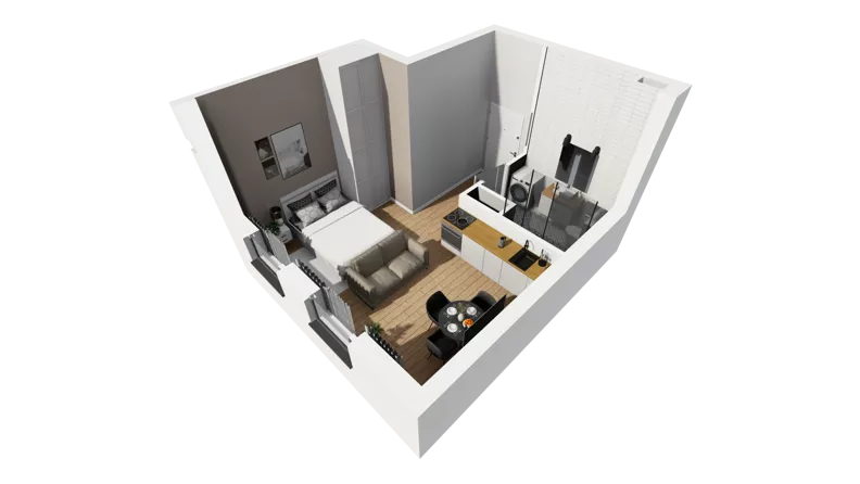 Lokal użytkowy 26,17 m², oferta nr A/201, Esencja - lokale usługowe, Gdańsk, Śródmieście, Dolne Miasto, ul. Kamienna Grobla / Jałmużnicza